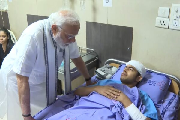 PM Modi Visits Hospital, Meets Injured Air Crash Survivors in Ahmedabad